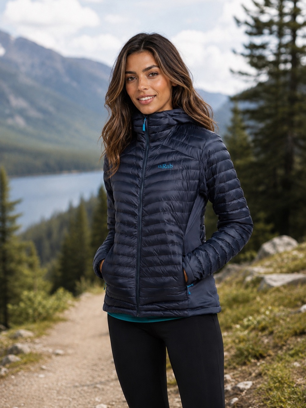 RAB Women’s Navy Lightweight Insulated Puffer Jacket